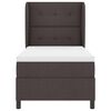 vidaXL Cama tipo Box Spring con colch&oacute;n Marr&oacute;n oscuro 80 x 200 cm tela