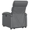 vidaXL Sillón reclinable elevable cuero artificial gris
