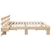 vidaXL Estructura de cama Marr&oacute;n 200 x 200 cm Madera de pino macizo