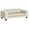 vidaXL Sofá para niños con reposapiés terciopelo crema 100x50x30 cm