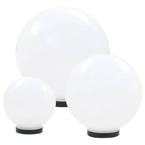 vidaXL Juego de l&aacute;mparas de bola LED 3 pzas esf&eacute;ricas 20/30/40 cm PMMA