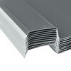 vidaXL Panel para tejado acero galvanizado gris 12 unidades