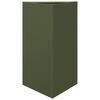 vidaXL Jardinera triangular acero verde oliva 50x43x75 cm