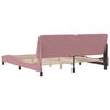 vidaXL Estructura de cama sin colch&oacute;n terciopelo rosa 180x200 cm