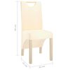 vidaXL Sillas de comedor 6 unidades tela color crema