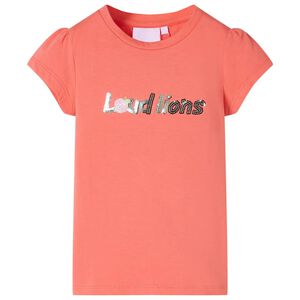 vidaXL Camiseta infantil de manga casquillo coral 116