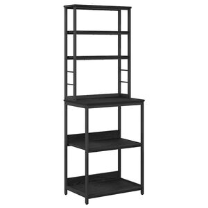 vidaXL Estante de cocina 5 niveles 60 x 40 x 168 cm Roble Negro
