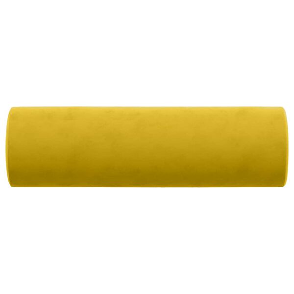 vidaXL Cojines decorativos 2 uds terciopelo amarillo 15x50 cm