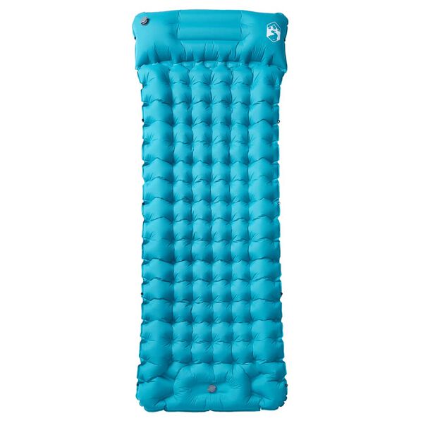 vidaXL Colch&oacute;n de camping autoinflable con almohada 1 persona azul