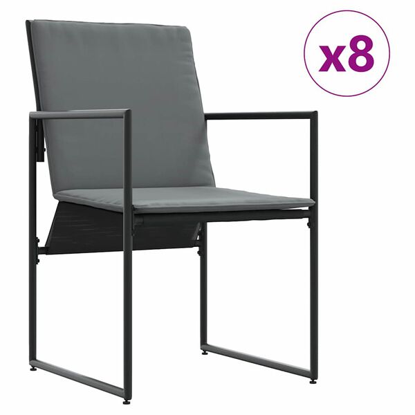 vidaXL Conjunto de Comedor de Jard&iacute;n 13 pcs Negro Acero