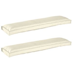 vidaXL Juego de Cojines para Palets 2 uds. Tela Oxford Crema