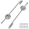 vidaXL Bisagra de tirador 2 pcs Plateado 190 mm Hierro