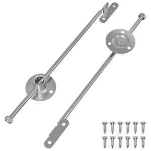 vidaXL Bisagra de tirador 2 pcs Plateado 190 mm Hierro