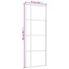 vidaXL Puerta corredera ESG vidrio y aluminio blanca 76x205 cm