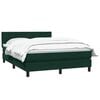 vidaXL Cama box spring con colch&oacute;n terciopelo verde oscuro 160x220 cm
