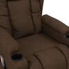 vidaXL Sill&oacute;n de masaje elevable de tela marr&oacute;n