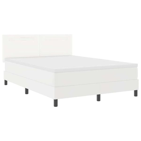vidaXL Cama tipo Box Spring con colch&oacute;n 160 x 200 cm Cuero sint&eacute;tico