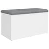 vidaXL Banco de almacenaje blanco 82x42x45 cm madera de ingenier&iacute;a