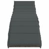 vidaXL Tumbona con cojín ratán sintético gris 55x199x50 cm