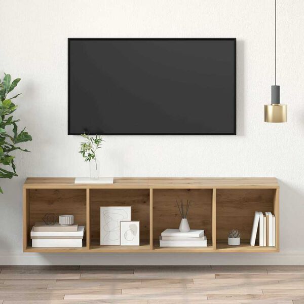 vidaXL Conjunto de mueble de TV Roble artesanal 37 x 37 x 142,5 cm