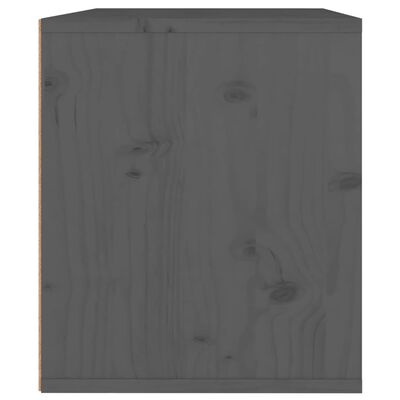 vidaXL Armario de pared de madera maciza de pino gris 45x30x35 cm