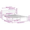 vidaXL Estructura de cama Marr&oacute;n y gris claro 140 x 190 cm