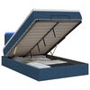 vidaXL Cama tipo otomana con colch&oacute;n y LED Azul 120 x 190 cm Tela