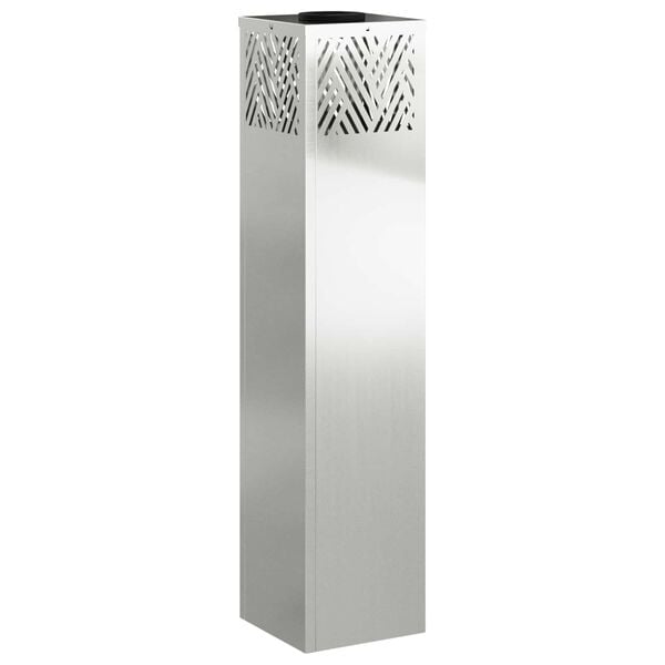 vidaXL Luz de camino LED solar 2 pcs Plateado Galvanizado