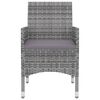 vidaXL Set comedor de jardín 5 pzas y cojines ratán sintético y vidrio