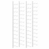 vidaXL Botellero de pared para 24 botellas 2 unidades hierro blanco
