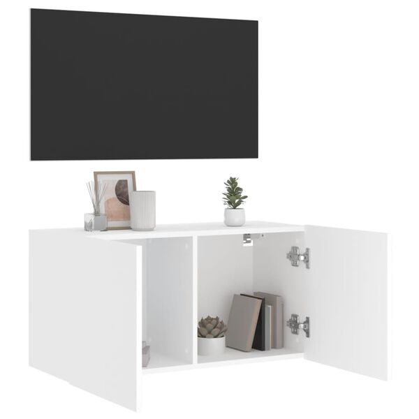 vidaXL Mueble para TV de pared blanco 80x30x41 cm