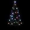 vidaXL &Aacute;rbol de Navidad preiluminado con soporte y LED fibra &oacute;ptica 180 cm