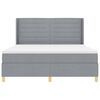 vidaXL Cama tipo Box Spring con colch&oacute;n Gris Claro 180 x 200 cm tela