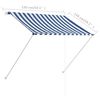vidaXL Toldo retráctil 150x150 cm azul y blanco
