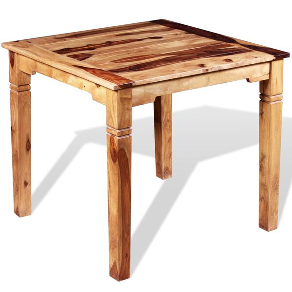 vidaXL Mesa de comedor de madera maciza de acacia 82x80x76 cm