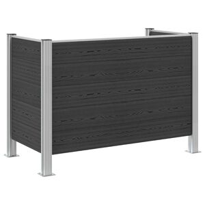 vidaXL Valla de Cubo de Basura Gris 161 x 85 x 115 cm Aluminio y WPC