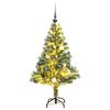 vidaXL &Aacute;rbol de Navidad artificial con 150 LEDs bolas y nieve 150 cm