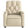 vidaXL Sill&oacute;n reclinable de masaje el&eacute;ctrico tela color crema