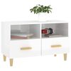 vidaXL Mueble de TV madera contrachapada blanco brillo 80x36x50 cm