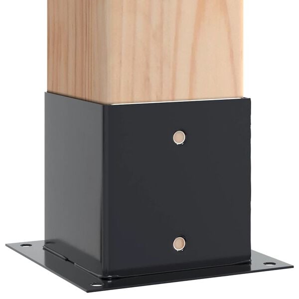 vidaXL Bases para postes cuadradas 12 uds. Antracita 141x141 mm