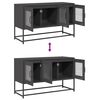 vidaXL Mueble para TV acero laminado en fr&iacute;o negro 100,5x39x60,5 cm