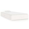 vidaXL Estructura de cama sin colch&oacute;n madera maciza blanco 100x200 cm