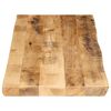 vidaXL Tablero de mesa borde natural madera maciza mango 120x40x3,8 cm