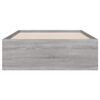 vidaXL Cama con cajones madera ingeniería gris Sonoma 90x200 cm