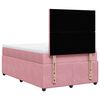 vidaXL Cama box spring con colch&oacute;n terciopelo rosa 120x190 cm