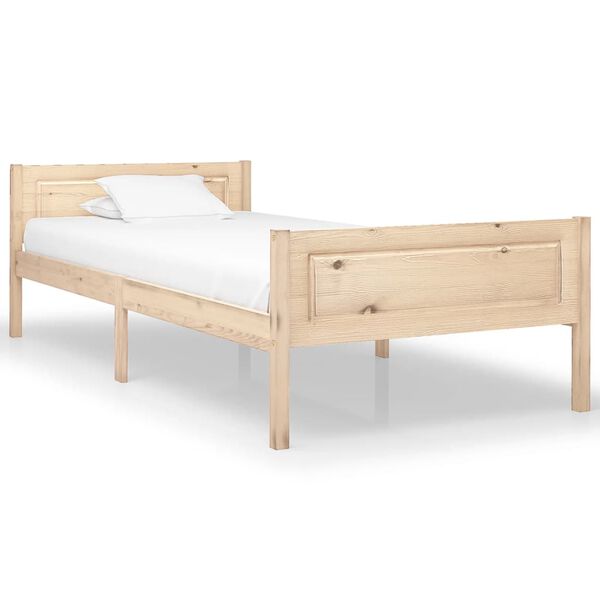 vidaXL Estructura de cama sin colch&oacute;n madera maciza de pino 100x200 cm