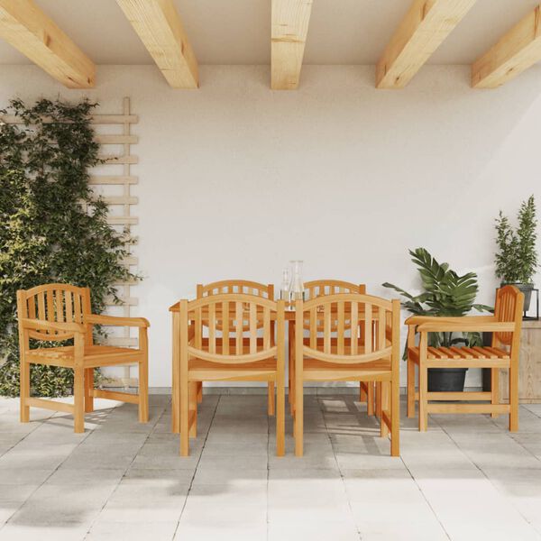 vidaXL Sillas de jard&iacute;n 6 uds madera maciza de teca 58x59x88 cm