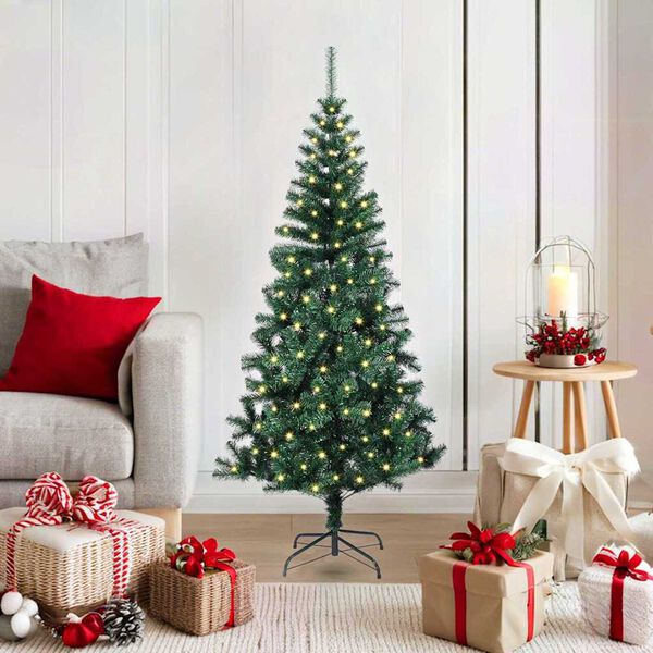 vidaXL &Aacute;rbol de Navidad Artificial Preiluminado Verde 120 cm