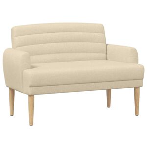 vidaXL Sof&aacute; amoroso con botones acolchados Crema 116 x 67 x 80 cm Tela