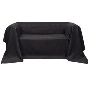 Funda para sof&aacute; de micro-gamuza gris antracita 270x350 cm